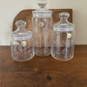 Princess House Crystal Canister Set  Princess Heritage Collection